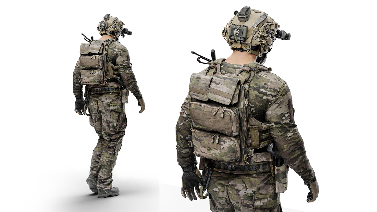 CRYE PRECISION ZIPON 2 POUCH PANEL