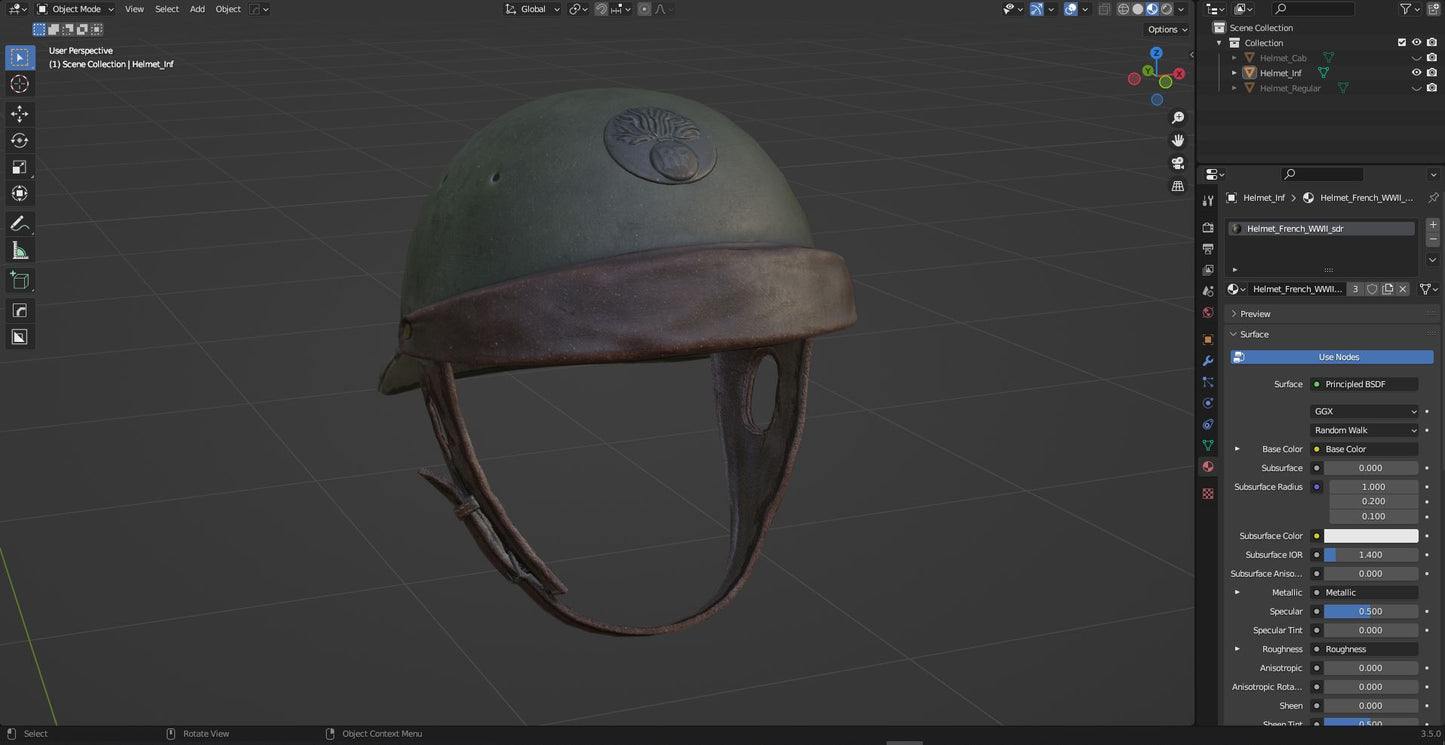 FRENCH WWII HELMET MODELE M35