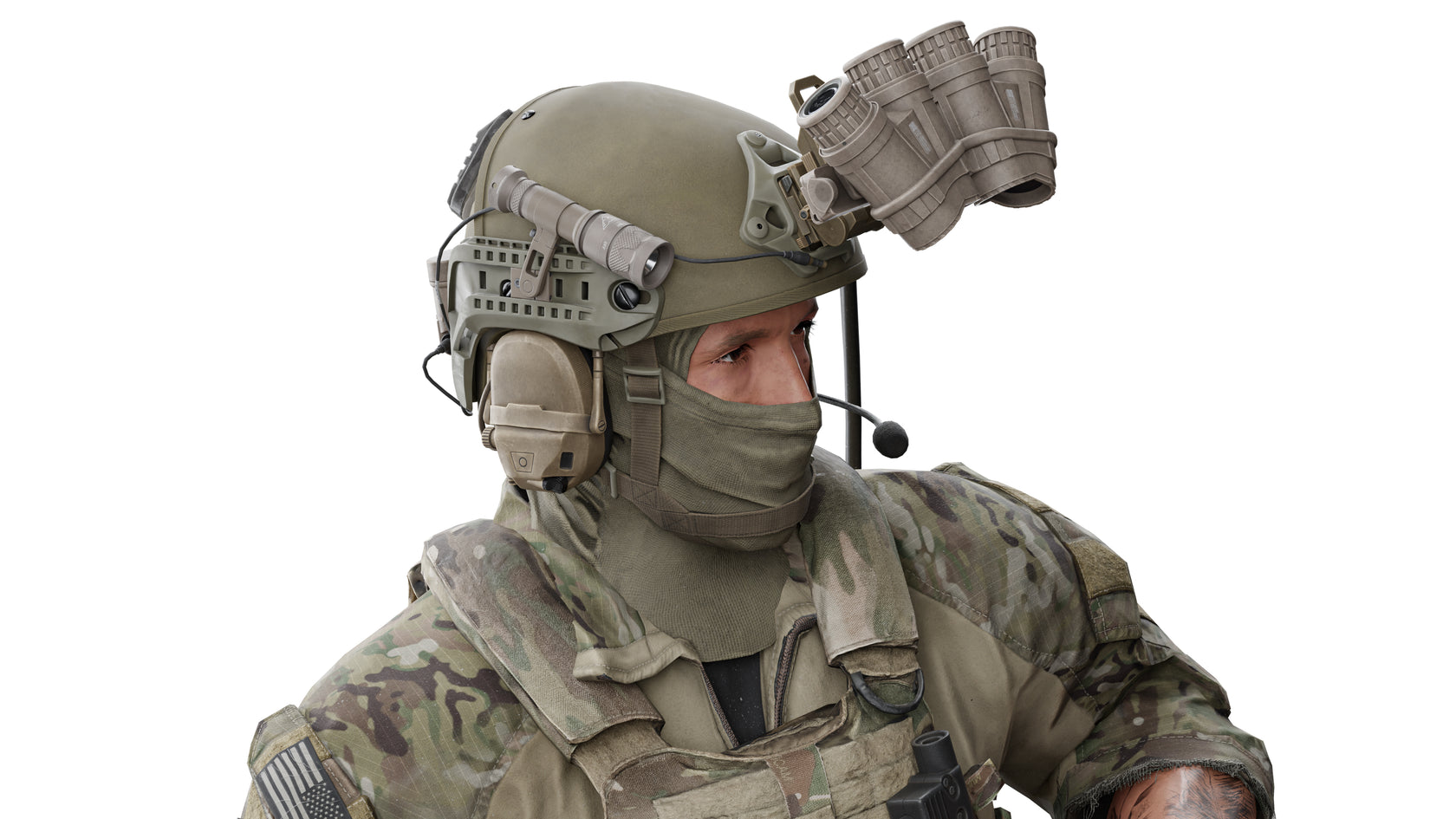 TNVC SUREFIRE HELMET MOUNTED LIGHT – 3DMilitaryAssets