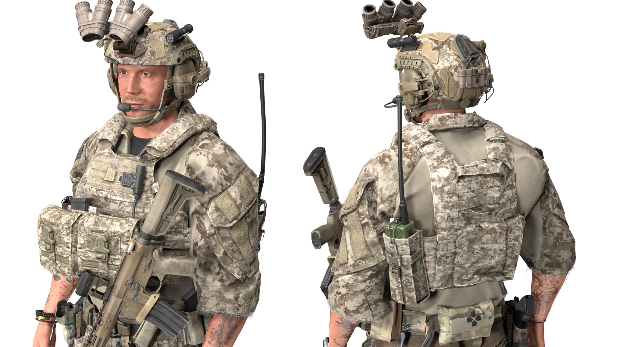 GAME READY RIGGED WESTERN SPECIAL OPERATIONS CHARACTER V3 ...