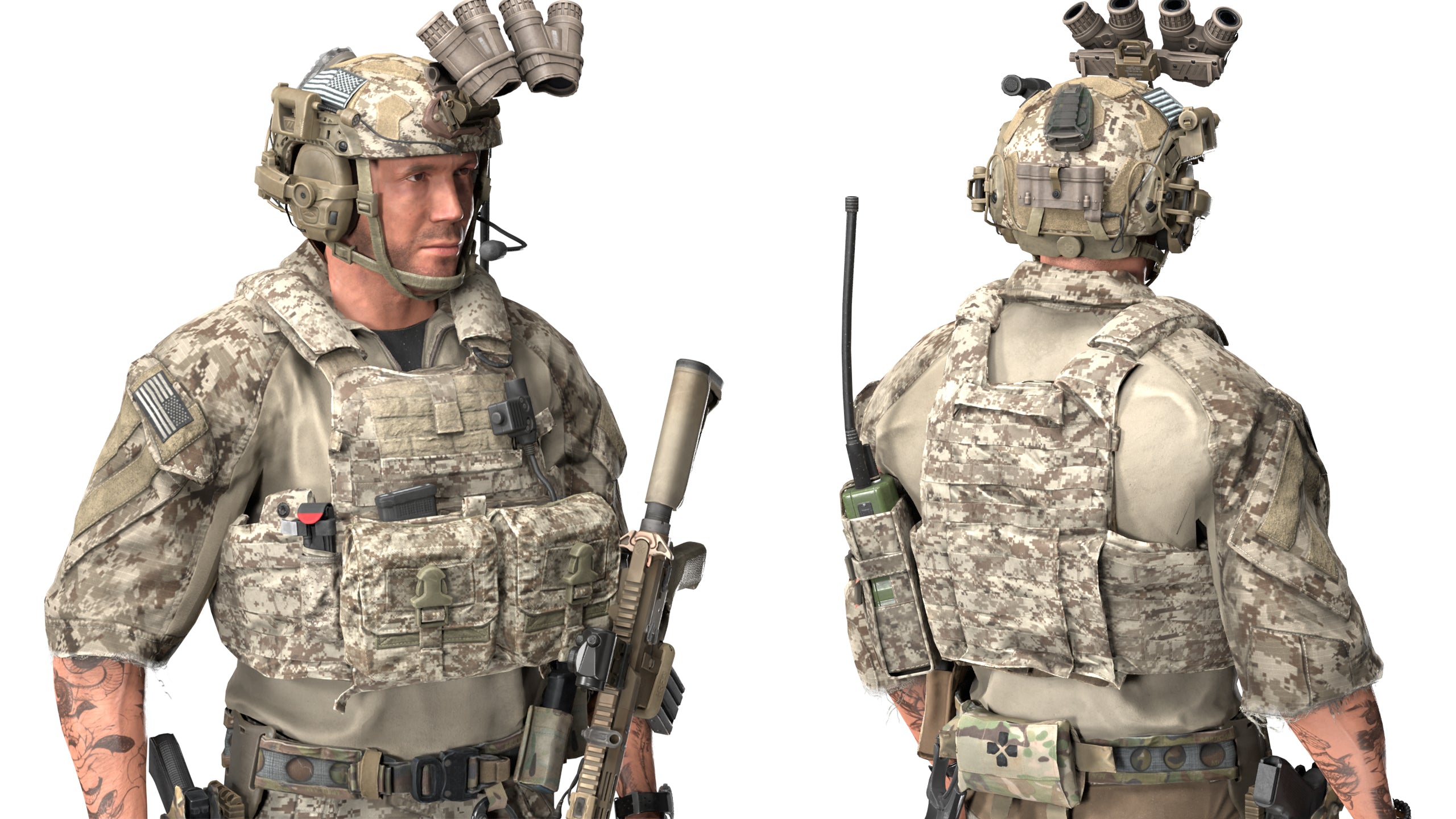 GAME READY RIGGED WESTERN SPECIAL OPERATIONS CHARACTER V3 ...