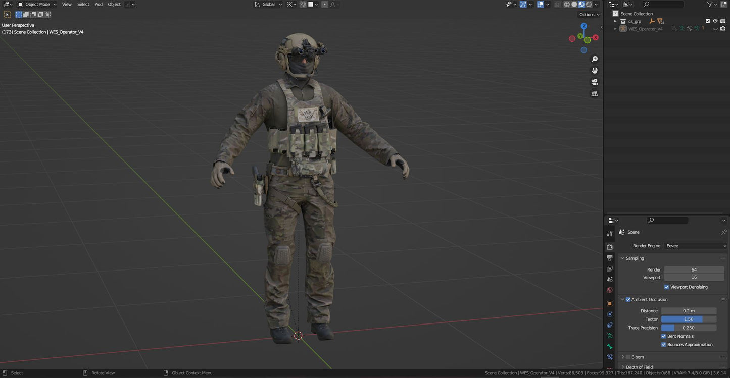 GAME READY RIGGED WESTERN SPECIAL OPERATIONS CHARACTER V4